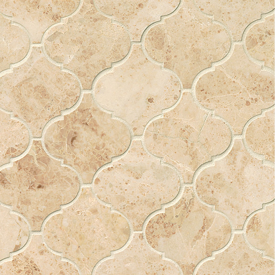 Cuccino Polished Stone Arabesque Mosaic Tile Pack Of 10 Sheets Cuccino Polished Stone Arabesque Mosaic Tile Pack Of 10 Sheets