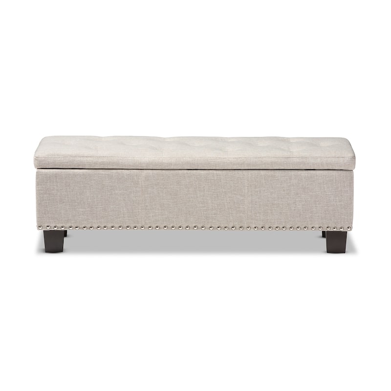 Copper Grove Mendocino Beige Button Tufted Storage Ottoman Bench