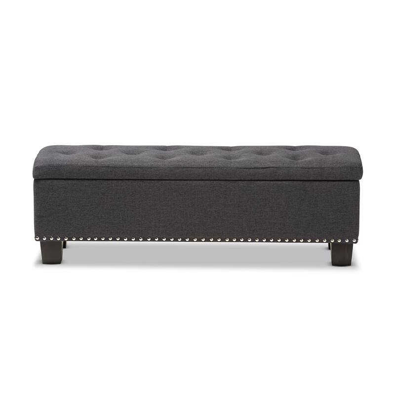Copper Grove Mendocino Dark Grey Button-tufted Storage Ottoman Bench