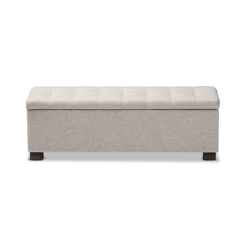 Baxton Studio Alcmene Beige Upholstered Storage Bench