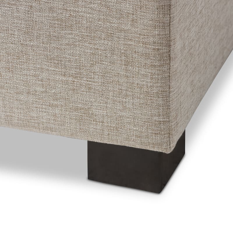 Baxton Studio Alcmene Beige Upholstered Storage Bench