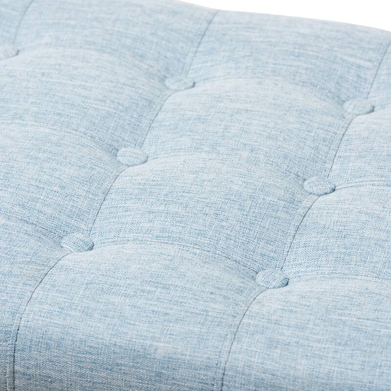 Baxton Studio Alexio Light Blue Tufted Storage Ottoman Bench