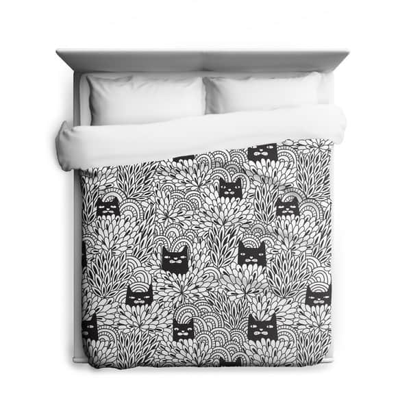 Shop Sharp Shirter Shady Cats Cat Duvet Cover Printed In Usa