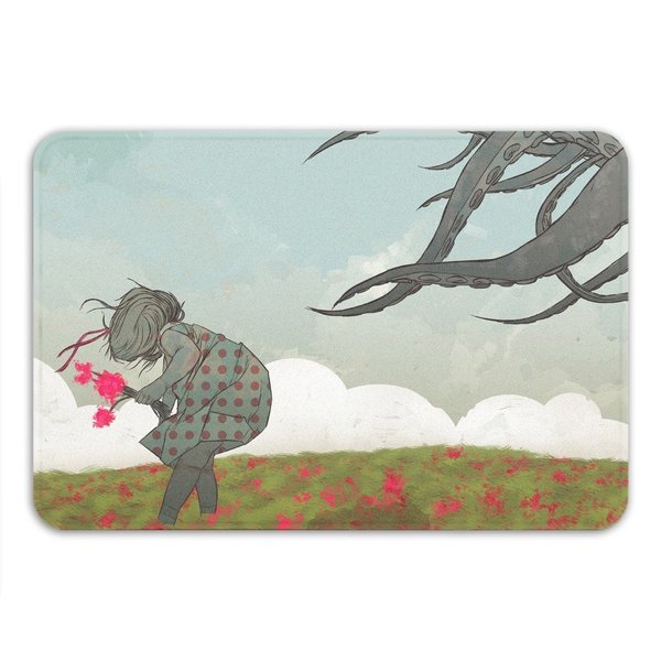 Sharp Shirter Flowers Memory Foam Bath Mat