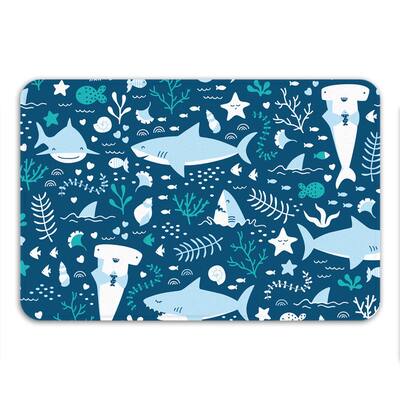 Sharp Shirter Sharks Life Memory Foam Bath Mat