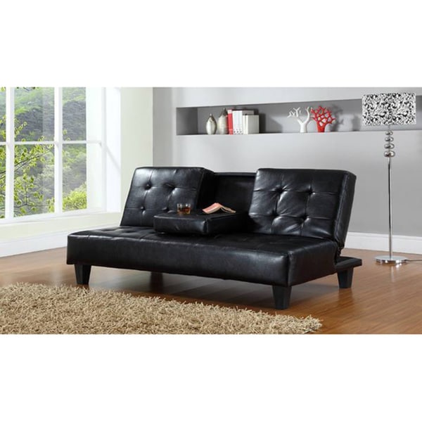 Hodedah Sofa Bed With Cup Holders Free Shipping Today Hodedah Sofa Bed With Cup Holders