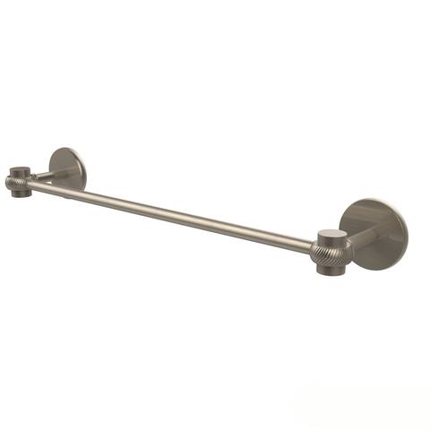 Allied Brass Satellite Orbit One Collection Silver Brass 36-inch Towel Bar with Twist Accents