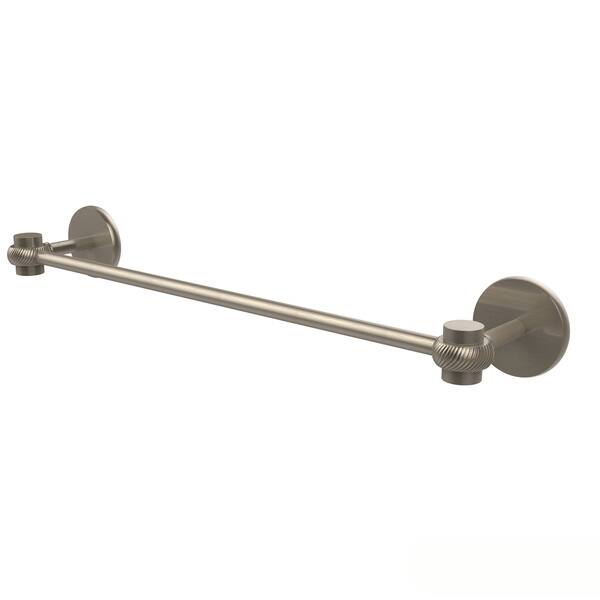 slide 2 of 17, Allied Brass Satellite Orbit One Collection Silver Brass 36-inch Towel Bar with Twist Accents