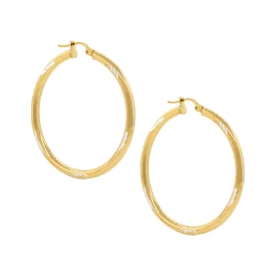 Buy Gold Over Silver Earrings Online at Overstock | Our Best Earrings Deals