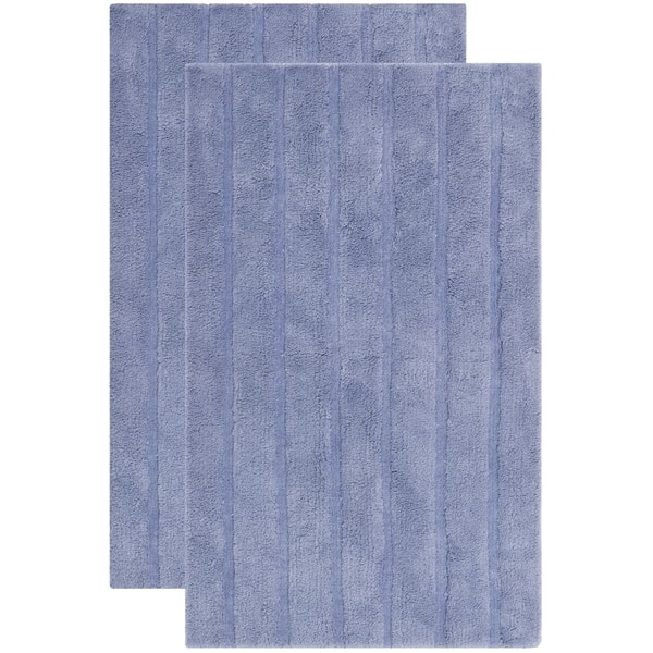 SAFAVIEH Plush Master Spa Stripe Light Purple Bath Rug (Set Of 2) - 1'9 ...