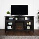 Shop 58" Highboy Fireplace TV Stand Console - Black - 58 x 16 x 32h