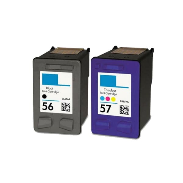 2PK Compatible HP C6656 (HP 56) HP C6657 (HP 57) Ink Cartridge For HP Deskjet 3550 Officejet 4110 ( Pack of 2 ). Opens flyout.