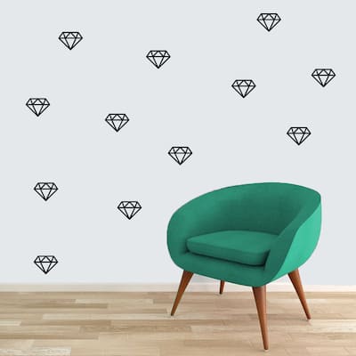 Set of Diamonds Small Vinyl Wall Decals