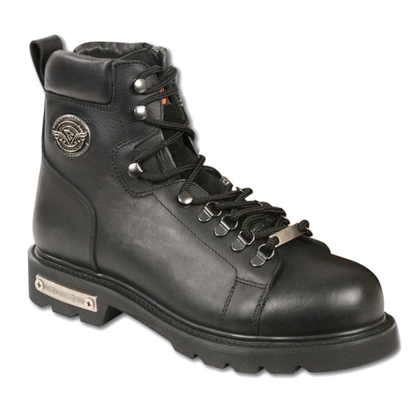 mens side zip boots black