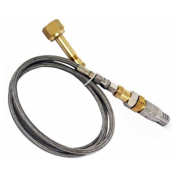 CGA320 CO2 Silver Metal External Tank Hose System for Sodastream