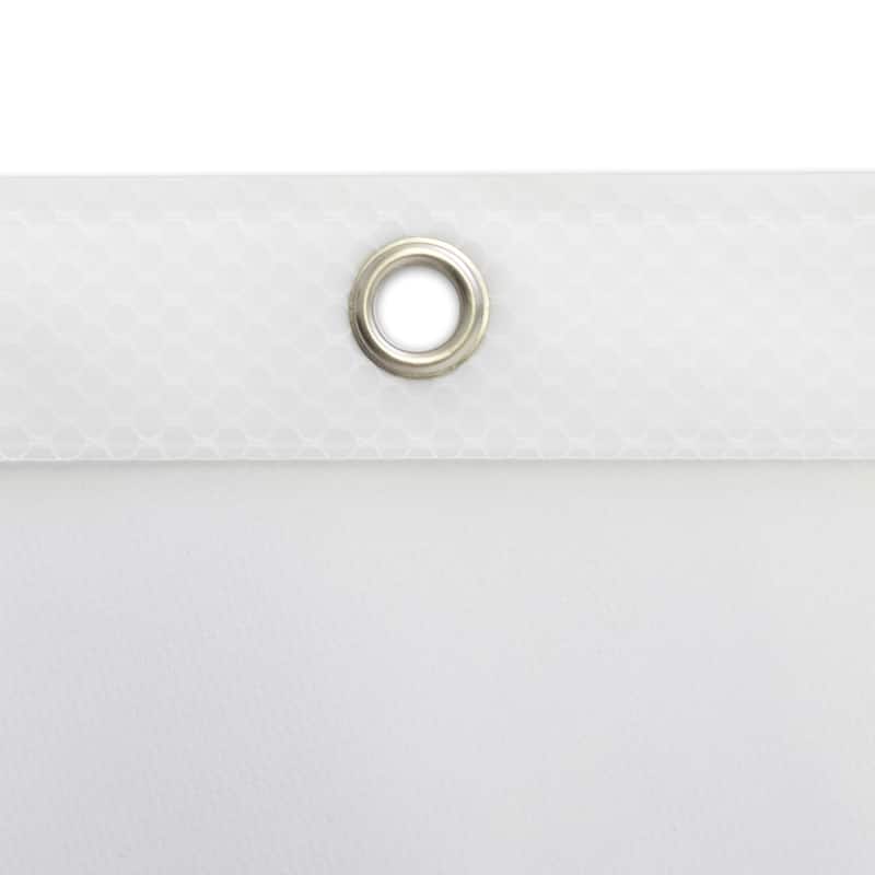 Heavy Weight 13 Gauge PEVA Shower Liner With Reinforced Mesh Header
