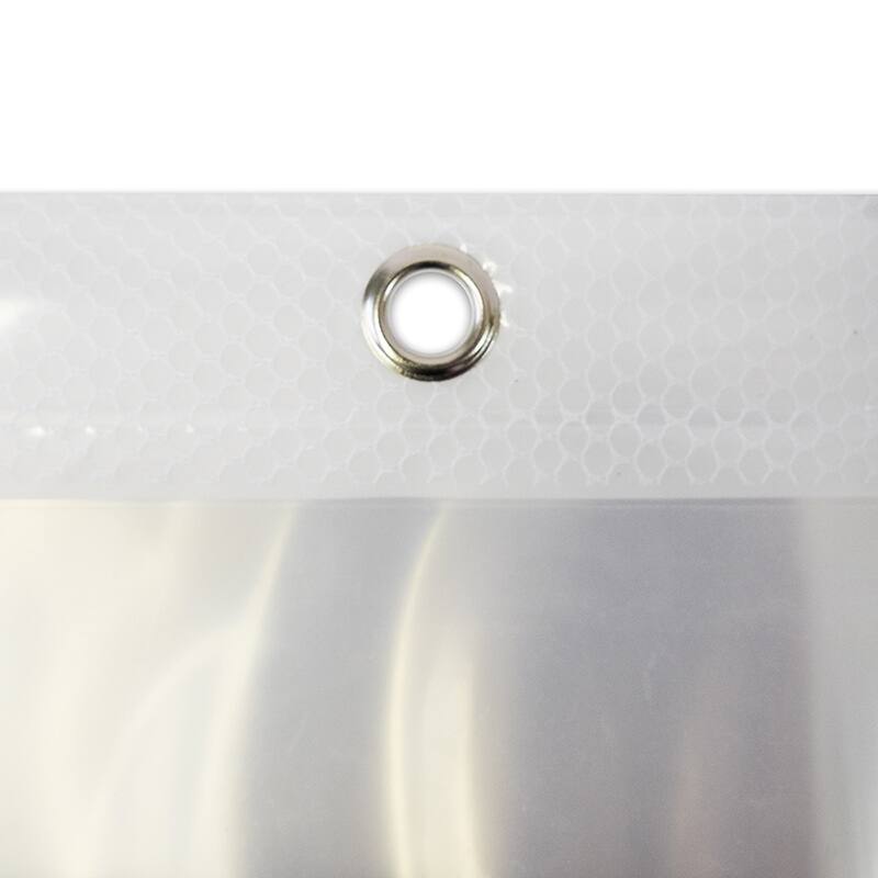 Heavy Weight 13 Gauge PEVA Shower Liner With Reinforced Mesh Header