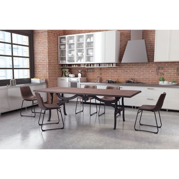 Shop Bellevue Distressed/Black Wood/Metal Dining Table Brown/Black Free Shipping Today