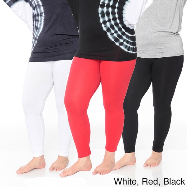 plus size black and white leggings