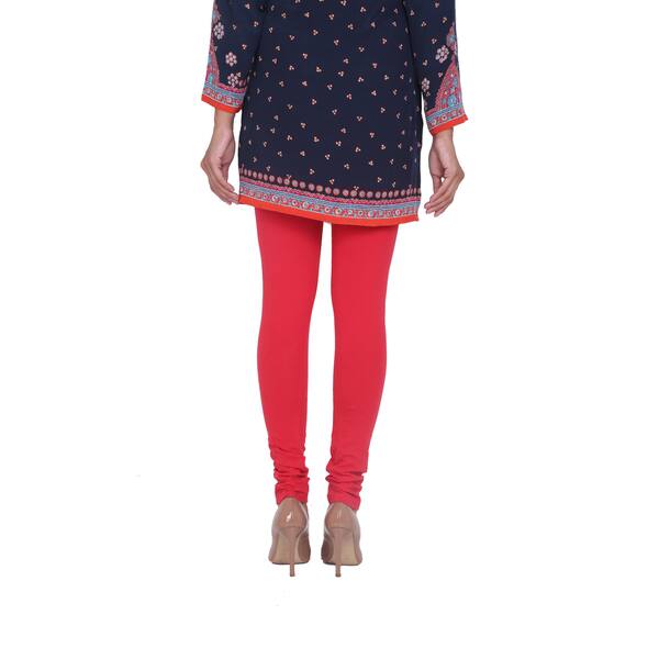 Shop Handmade In Sattva Women S Indian Solid Red Leggings India