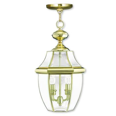 Livex Lighting Monterey Polished Brass 2-light Outdoor Chain Lantern