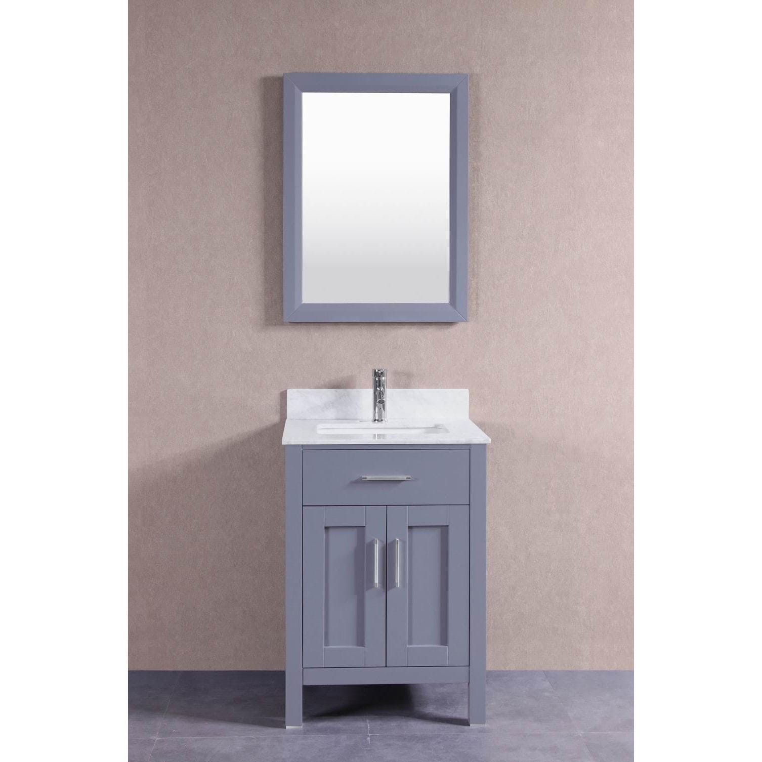 Shop Belvedere Oak 24 Inch Bathroom Vanity Set With Marble Top