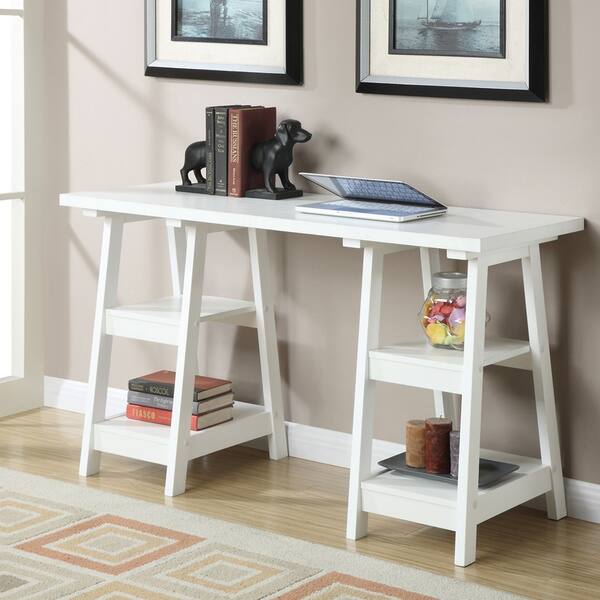 Shop Convenience Concepts Designs2go Double Trestle Desk On Sale