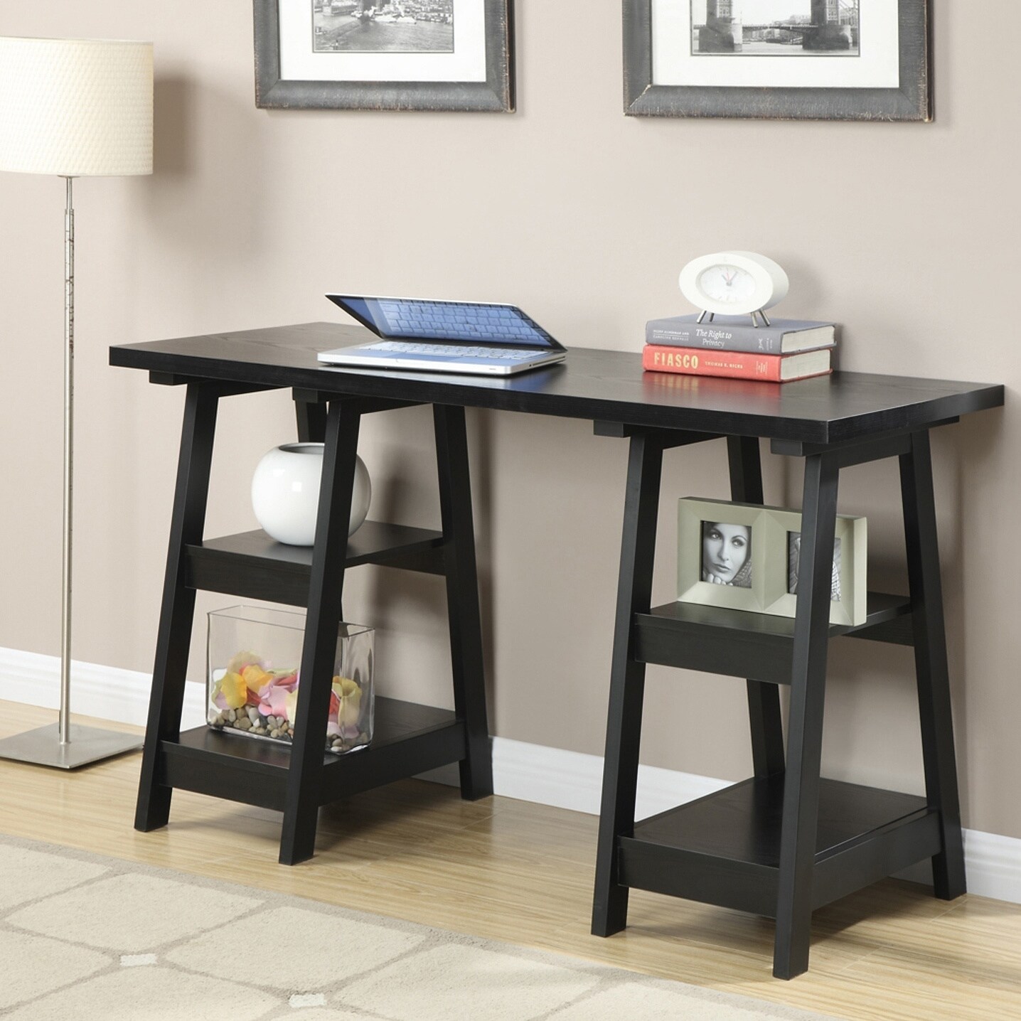 Shop Convenience Concepts Designs2go Double Trestle Desk On Sale