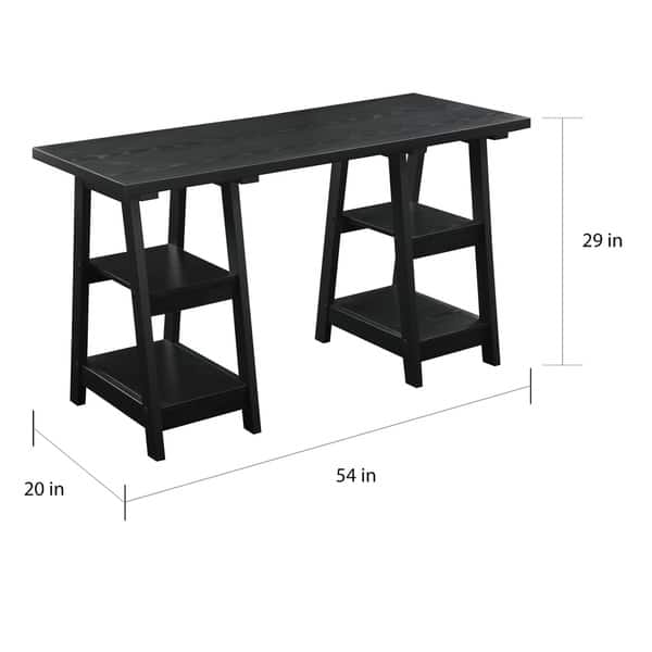 Shop Convenience Concepts Designs2go Double Trestle Desk On Sale