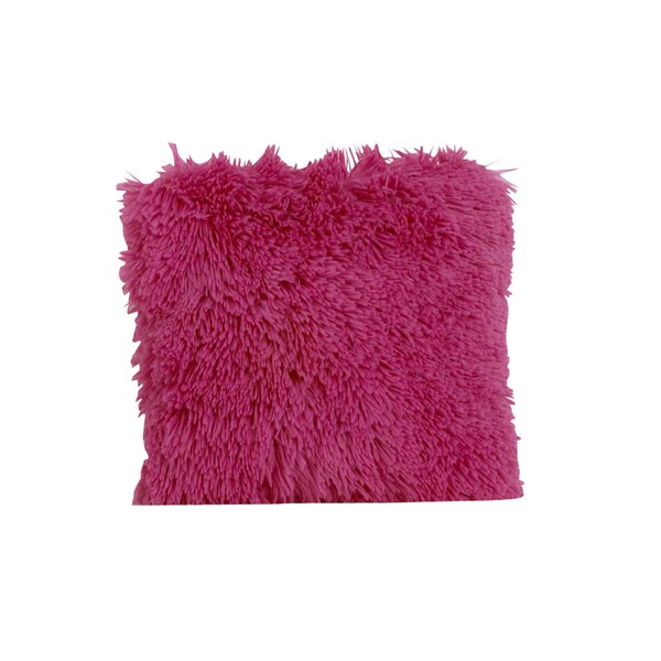 Shop Cotton Tale Hot Pink Faux Fur Throw Pillow - On Sale ...