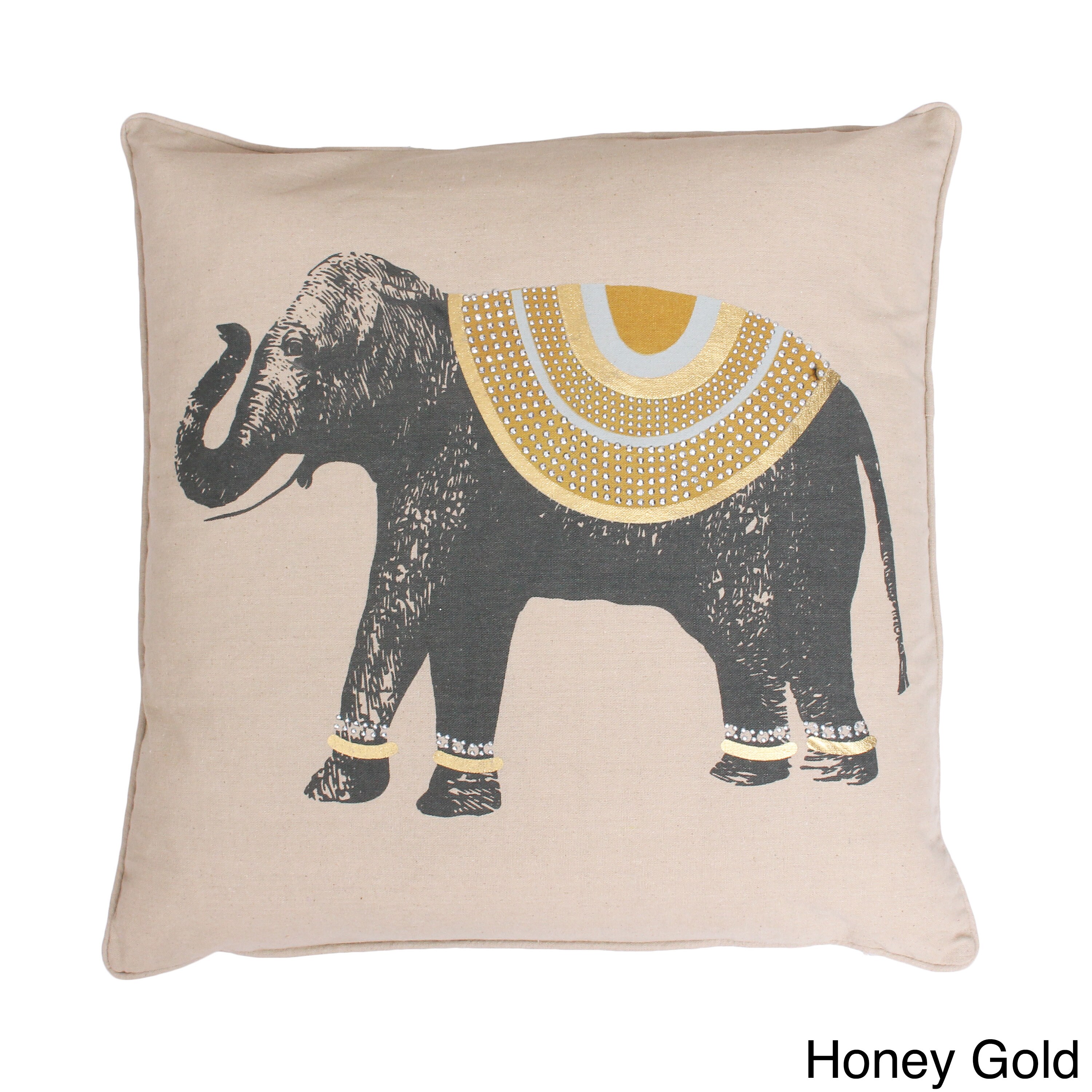 Shop Ezra Elephant Feather Filled Throw Pillow Free Shipping On