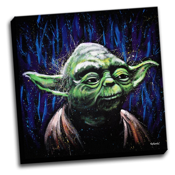 Yoda Colorful Art Printed Canvas Stretched Framed Ready To Hang