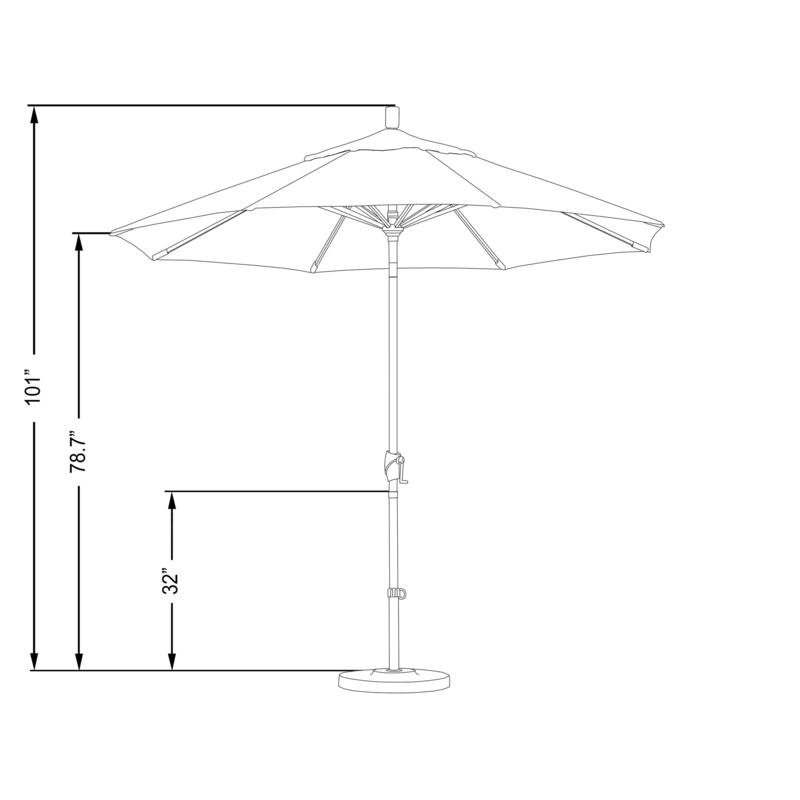 California 9-foot Aluminum Market Umbrella
