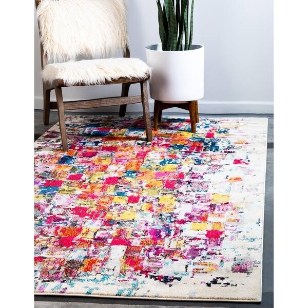 Unique Loom Estrella Collection Colorful Abstract Multi Runner Rug (2' 2 x  6' 7) : : Home
