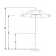 preview thumbnail 4 of 47, California Umbrella 6' Rd. Aluminum Patio Umbrella, Crank Lift, Push Button Tilt, Sunbrella fabric, Bronze Finish