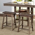 Simple Living Marney Rubberwood 24-inch Counter-height Saddle Stools (Set of 2)