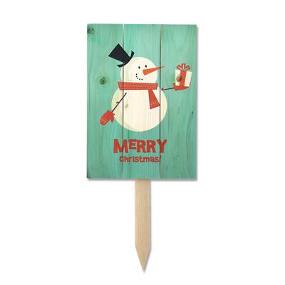 Wile E Snowman Yard Marker