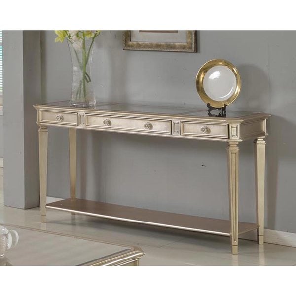 Best Master Furniture Palais Sofa Table with Mirrored Top On Sale