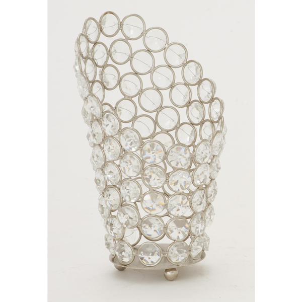Metal Bead 4-inch x 7-inch Candle Votive