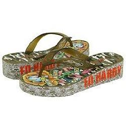 Ed Hardy Kim Womens Army Sandals  