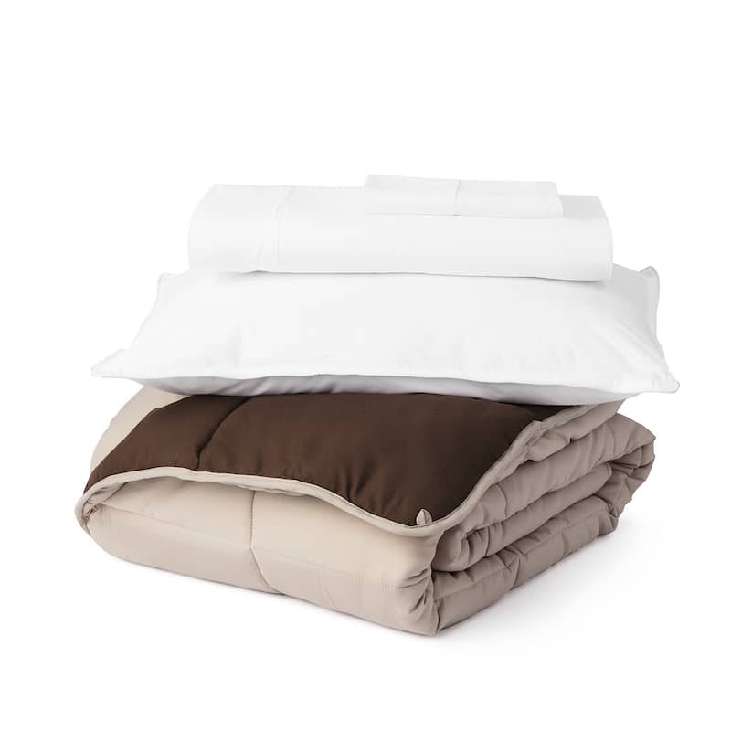 Reversible Bed in a Bag Complete Bedding Set by LUCID Comfort Collection