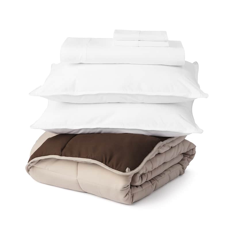 Reversible Bed in a Bag Complete Bedding Set by LUCID Comfort Collection