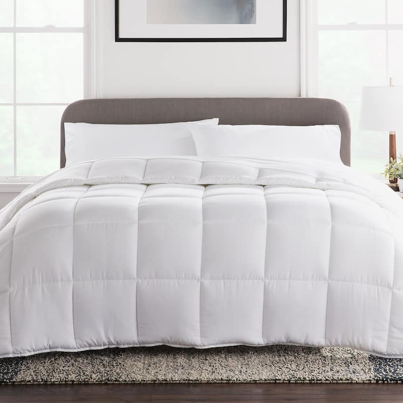 Reversible Bed in a Bag Complete Bedding Set by LUCID Comfort Collection - Cal King/California King - White