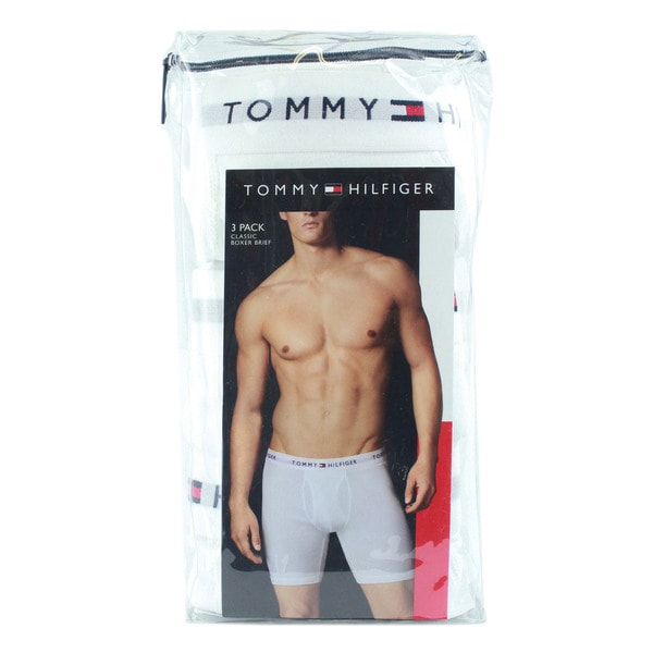 Shop Tommy Hilfiger Mens 100-percent Cotton Classic White Boxer Briefs ...