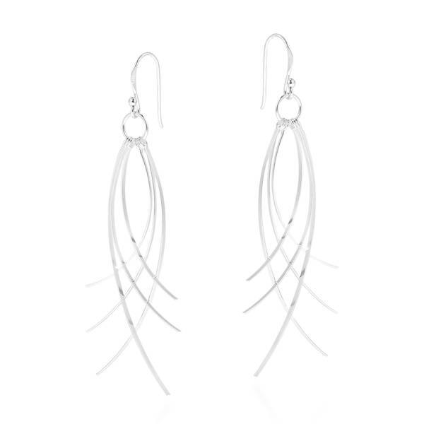 Contemporary Sterling Earrings Sterling Hollow Form Earrings Boho Silver Earrings Artisan Hollow Form Earrings