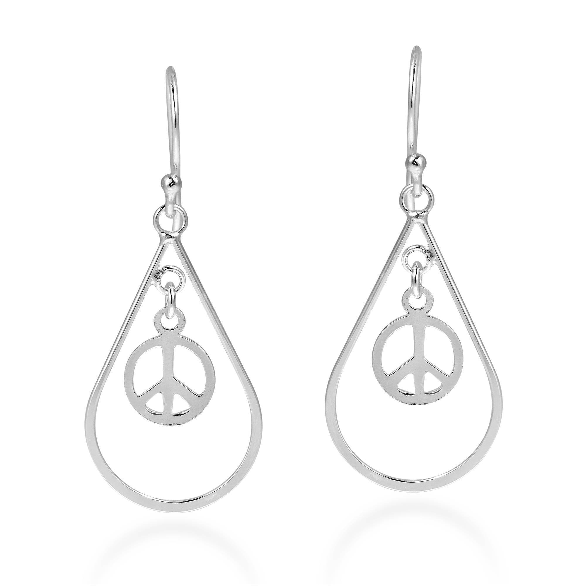 IDB Delicate Filigree Large Diamond Shape Dangling Drop Hook Earrings Available in Silver and Gold Tones