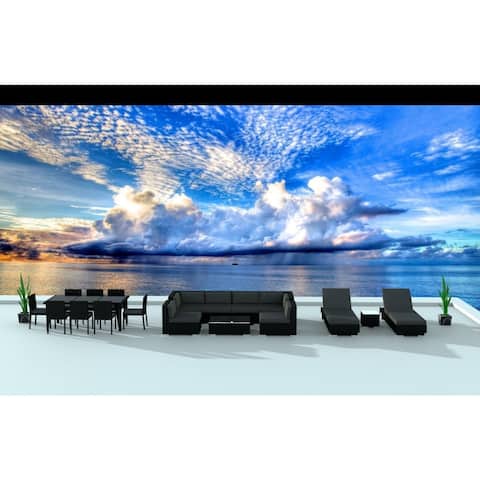 Urban Furnishing Black Series 19-piece Outdoor Dining and Sofa Sectional Patio Furniture Set