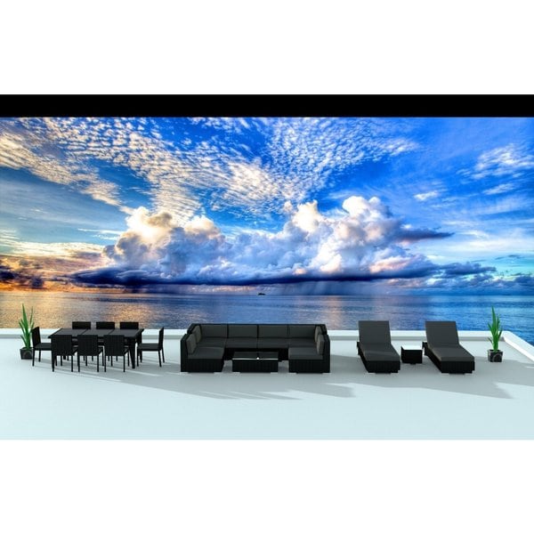 Urban Furnishing Black Series 19piece Outdoor Dining and Sofa