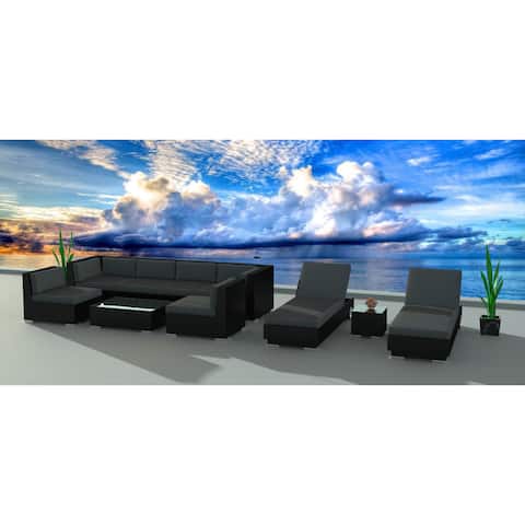 Urban Furnishing Black Series Wicker/Rattan Outdoor Patio Furniture Set