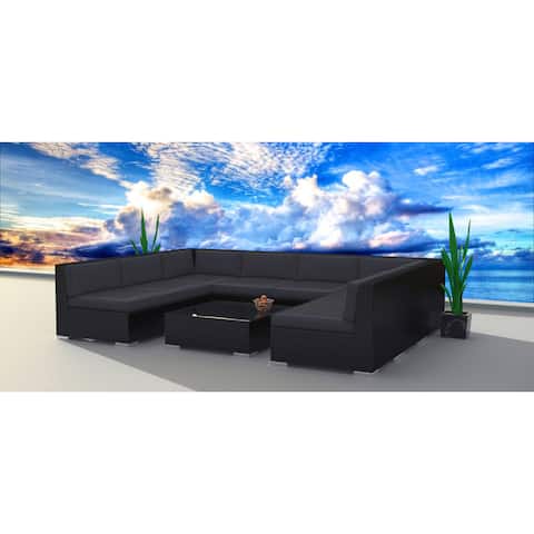 Urban Furnishing Black Series Wicker/Rattan Patio Furniture Set